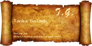 Tanka Galamb névjegykártya